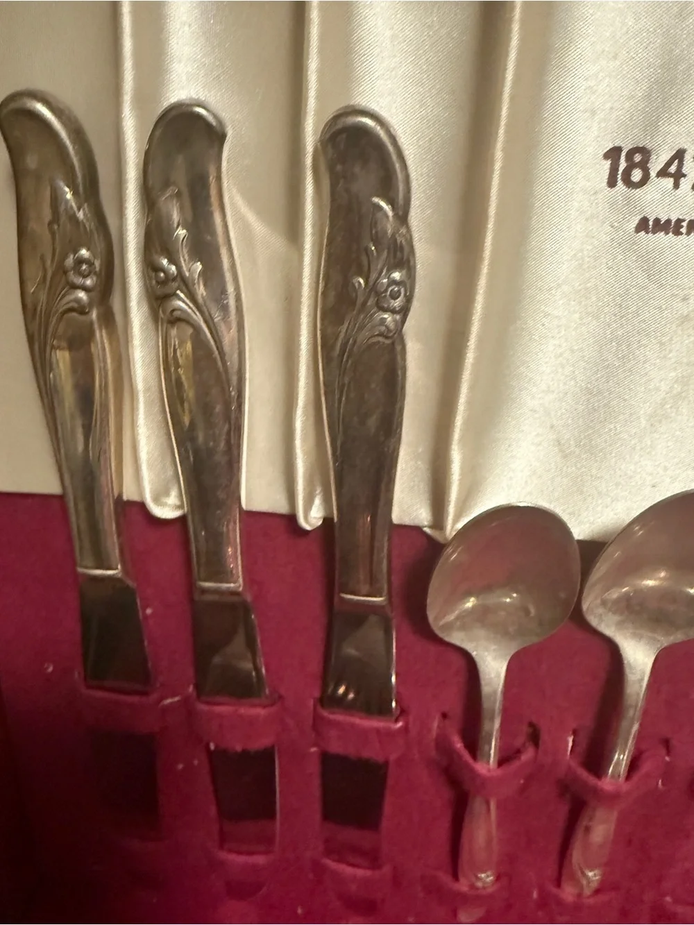 vintage flatware set from 1847 Rogers Bros 42 pieces